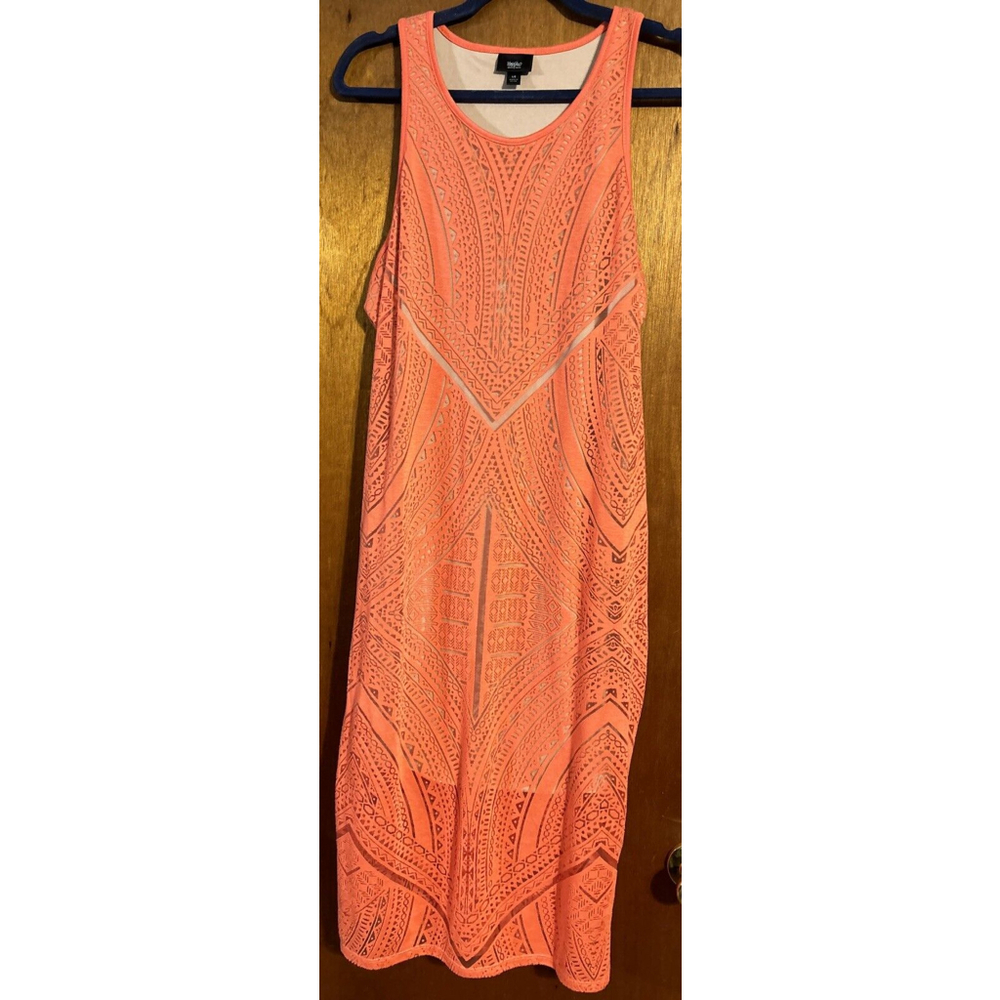 Massimo Dress Women Pink Large Sleeveless Maxi Bodycon